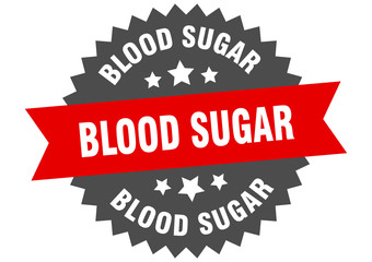 blood sugar sign. blood sugar circular band label. round blood sugar sticker