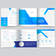 Square trifold brochure template