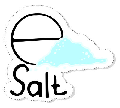 Alchemical element salt. Medieval alchemical sign. The sticker is drawn by hand. Flat illustration on a white background.Conceptual design for tattoo, coloring or greeting card. EPS10.
