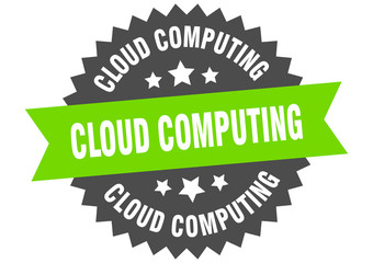 cloud computing sign. cloud computing circular band label. round cloud computing sticker