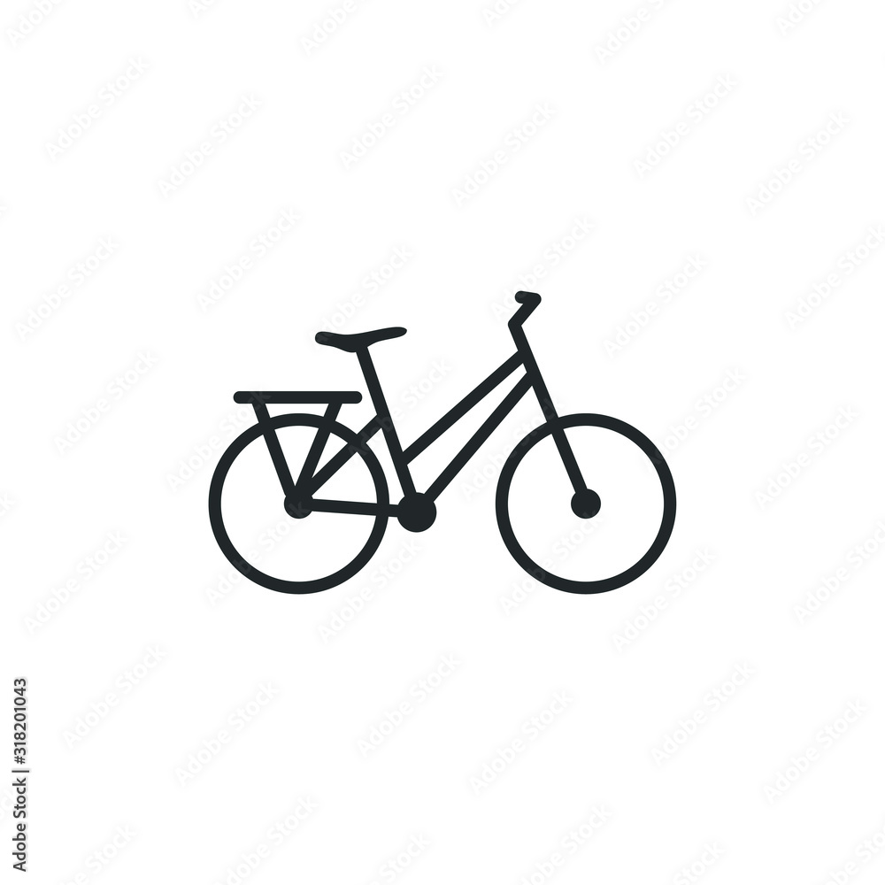 Poster bicycle icon template color editable. bike symbol vector sign isolated on white background illustrat