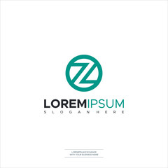 Initial Z Letter Logo concept. Creative Minimal Monochrome Monogram emblem design template. Graphic Alphabet Symbol for Corporate Business Identity