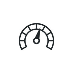 Speed test internet measure icon template color editable. Speedometer symbol vector sign isolated on white background illustration for graphic and web design.