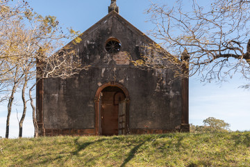 Chapel ruins built by Italian immigrants in Brazil