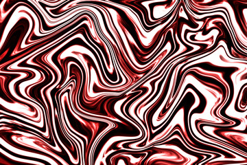 Obraz premium Artistic marble or painting effect. HDR surrealistic high contrast. Digital abstract illustration. Vivid fluid art background. Black, white and red. 