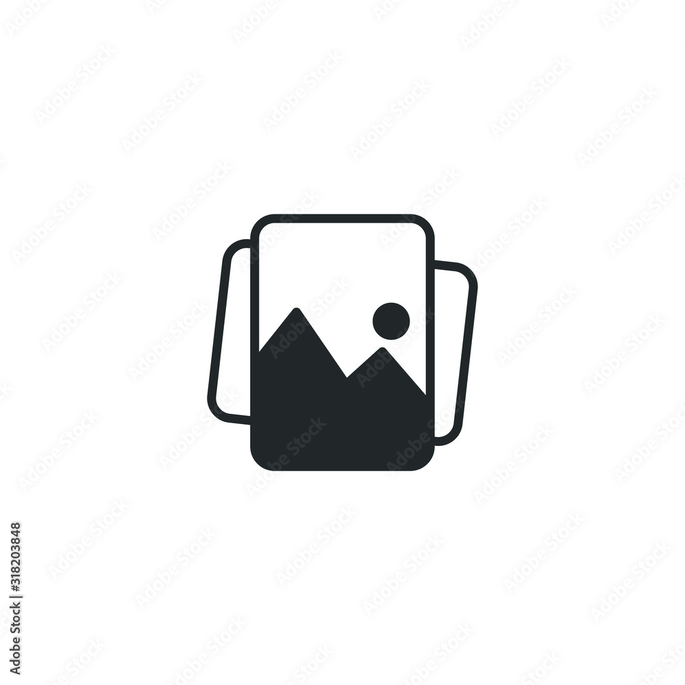 Poster premium picture icon template color editable. pictures symbol vector sign isolated on white backgrou