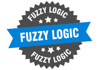 fuzzy logic sign. fuzzy logic circular band label. round fuzzy logic sticker
