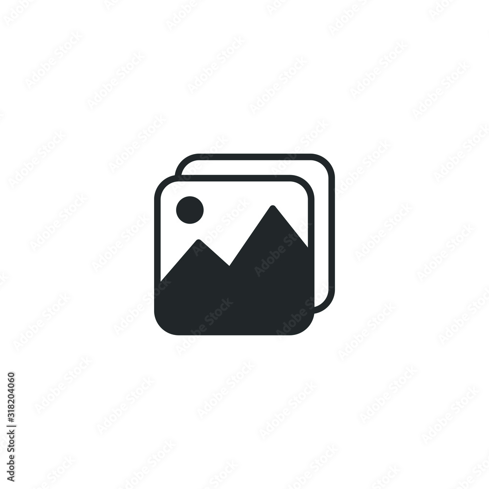 Poster premium picture icon template color editable. pictures symbol vector sign isolated on white backgrou