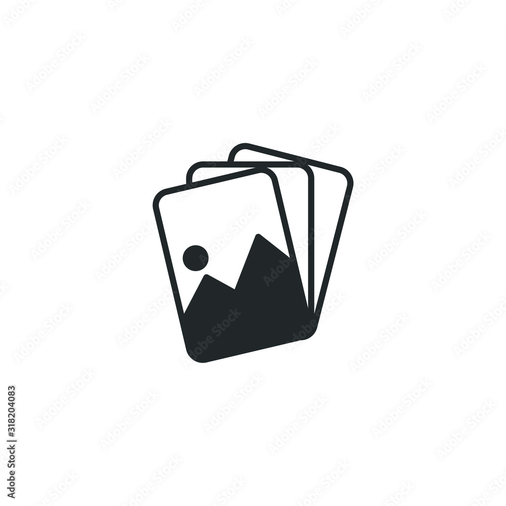 Poster premium picture icon template color editable. pictures symbol vector sign isolated on white backgrou
