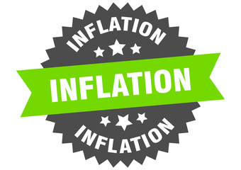 inflation sign. inflation circular band label. round inflation sticker