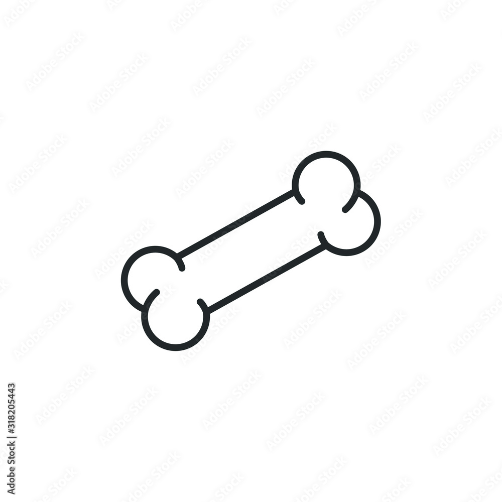 Poster dog bone icon template color editable. dog bone symbol vector sign isolated on white background illustration for graphic and web design.