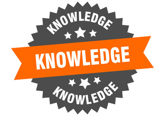 knowledge sign. knowledge circular band label. round knowledge sticker