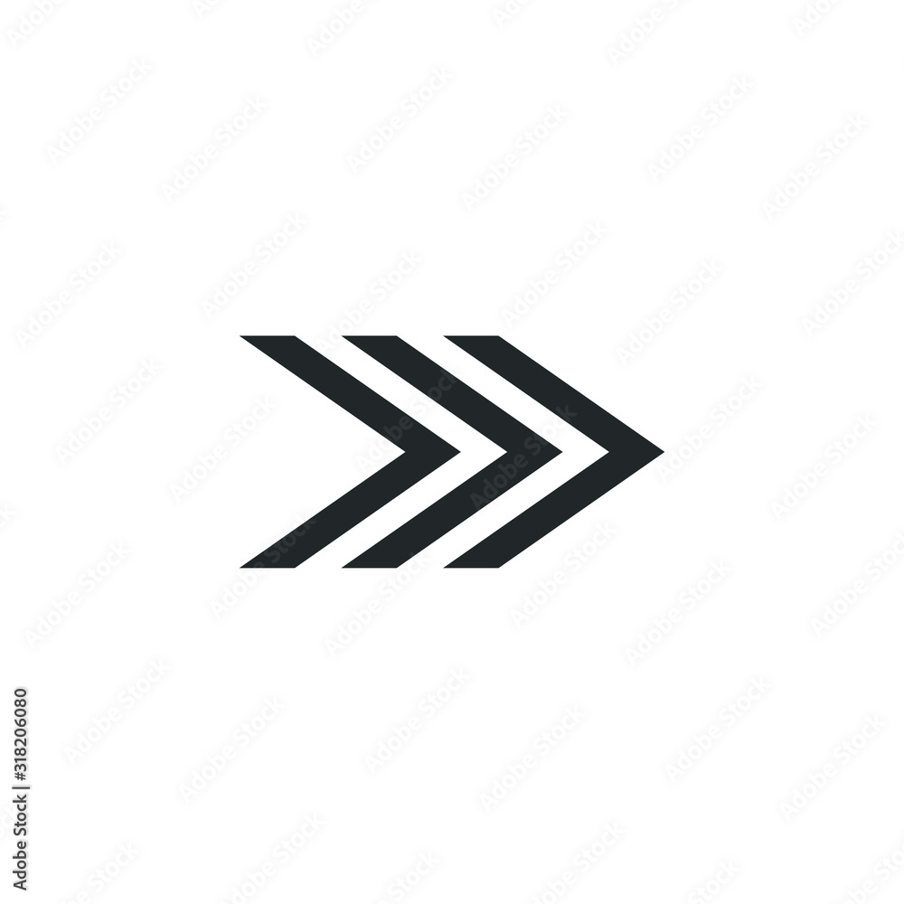 Poster right black arrows icon template color editable. black arrow symbol vector sign isolated on white ba