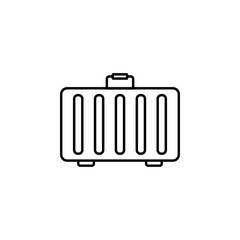 suitcase, luggage, bag, journey, travel line icon on white background