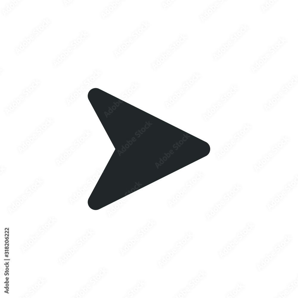 Poster right black arrows icon template color editable. black arrow symbol vector sign isolated on white ba