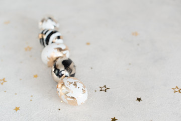 single golden egg in the focus