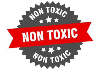 non toxic sign. non toxic circular band label. round non toxic sticker