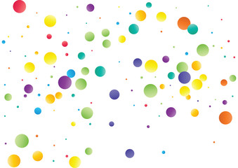 Festive color round confetti background. Abstract frame confetti texture for holiday, postcard, poster, website, carnivals, birthday and children's parties. Cover confetti mock-up. Wedding card layout