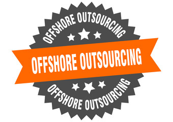 offshore outsourcing sign. offshore outsourcing circular band label. round offshore outsourcing sticker