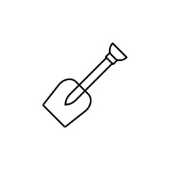 dig, industry, labor, shovel line icon on white background
