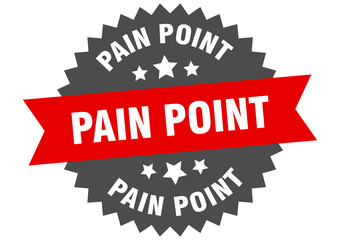 pain point sign. pain point circular band label. round pain point sticker