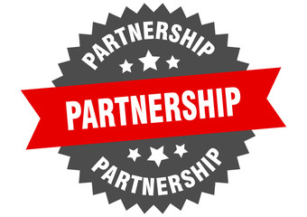 partnership sign. partnership circular band label. round partnership sticker