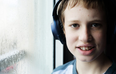 Portrait of teenage 12 years old boy - 318208876