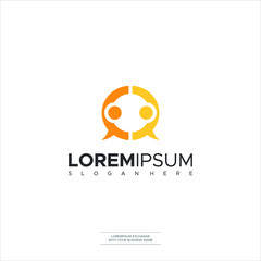 Social Talk, app, forum, social media. Vector logo template