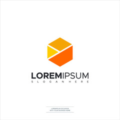Fototapeta premium Vector Cube Icon Symbols Template Elements