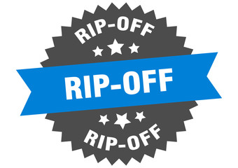 rip-off sign. rip-off circular band label. round rip-off sticker
