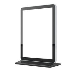 Blank Trade Show LCD Screen Stand as Template for Your Design. 3d Rendering