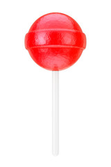 Sweet Candy Red Lollipop. 3d Rendering