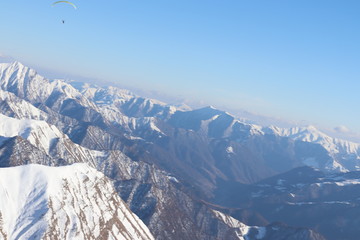 alps in winter at Tbilisi, Georgia