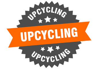 Fototapeta premium upcycling sign. upcycling circular band label. round upcycling sticker