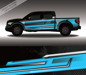 Obraz na płótnie Canvas Car wrap decal design vector, custom livery race rally car vehicle sticker and tinting.