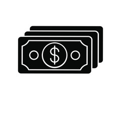 Money vector icon. cash illustration sign. dollar symbol. bank logo.