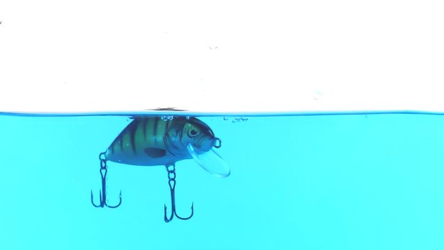 wobbler for fishing in water slow motion