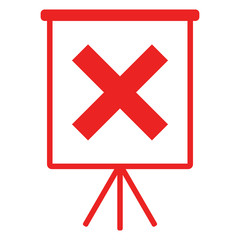 Obraz premium Kreuzung und Flipchart
