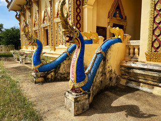 Buddhistischer Drache vor Tempel