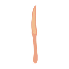 Knife in doodle style isolated on white background. Simple illustration