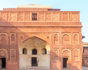 Fototapeta na wymiar Ahangiri Mahal in the Agra Fort Entrance Uttar Pradesh India