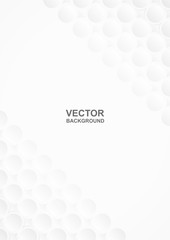 Abstract.  Embossed circle white background. light and shadow. copy space .Vector.