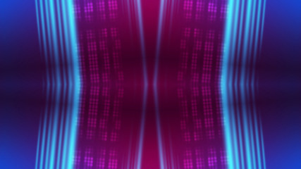 Dark abstract futuristic background. Neon glow, light lines, shapes. UV light.