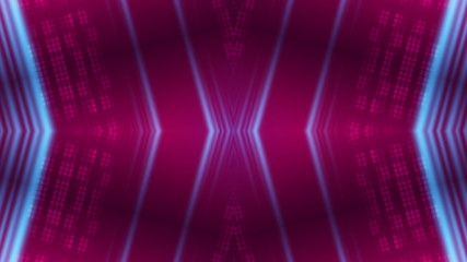 Dark abstract futuristic background. Neon glow, light lines, shapes. UV light.