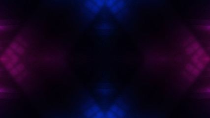 Dark abstract futuristic background. Neon glow, light lines, shapes. UV light.