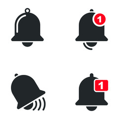 Social media notifications icon template color editable. Social media notification symbol vector sign isolated on white background illustration for graphic and web design.