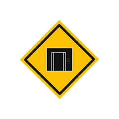 vector icon, elevator with open door