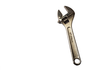 adjustable spanner on an isolated background