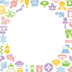 日本のアイコン　フレーム素材