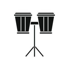 vector icon, musical bongos shape